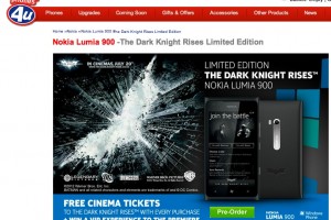 The Dark Knight Rises Limited Edition Batman Nokia Lumia 900 pre-order at Phones4U – win VIP tickets to Premiere!