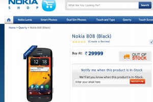Nokia shop at IndiaTimes prices Nokia 808 PureView at 29,999INR