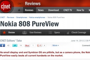 CNET’s Nokia 808 PureView Review: “easily beats all current handsets on the market.”