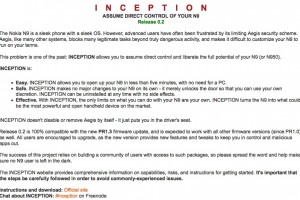 N9Appdate: Inception 0.2 released; fixes hole patch from PR 1.3 just hours after global rollout #N9Hacks