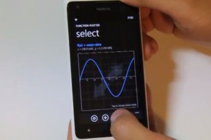 Lumiappaday #237: Function Plotter demoed on the Nokia Lumia 900