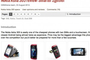 GSM Arena’s Nokia Asha 305 Review