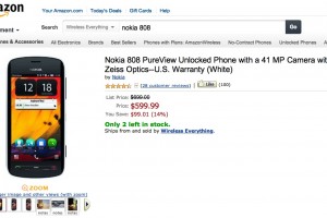 Nokia 808 PureView for $599.99 at Amazon US