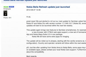 Hurrah! Firmware Update Belle Refresh officially available for Nokia N8, E7, C7, C6-01, X7 and Nokia Oro! #Symbian