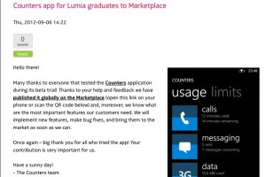 Beta Labs: Counters app graduates; Now in Marketplace