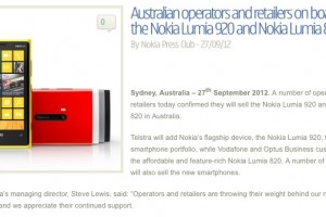 Lumia 820/920 confirmed for Australia; Pricing and release date comes to Italy