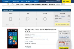 Nokia Lumia 920 yellow/cyan/black/red/white available at Best Buy pre-order