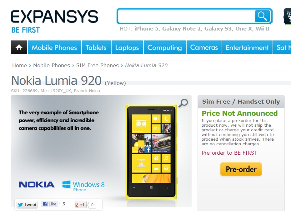 Lumia 920 Unlocked Price In Uk
