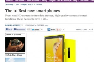 The Independent’s 10 best new smartphones. #1 – Nokia Lumia 920
