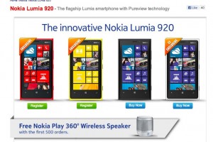 Nokia Lumia 920 Red and Yellow appear on Phones4U (+Free Play360 for first 500)