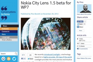 Nokia City Lens updated to 1.5 Beta for WP7 Lumia