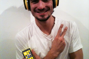 Borussia Dortmund’s Mats Hummels posing with his Yellow Nokia Lumia 920