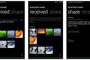 Bluetooth Sharing app for WP7.8 available at Marketplace