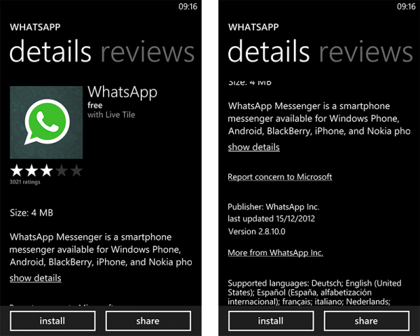 Whatsapp 2.8.10.0 WP8