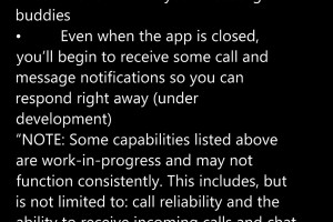 Skype for WP updated: Can now receive calls/message notifications when app is closed.