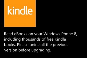 Amazon Kindle app for WP(8) gets updated, gets new orange tile.