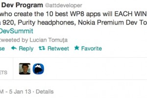 #ATTDevSummit to give 10 best  WP8 App Creators Nokia Lumia 920, Surface, Purity Headphones and more!