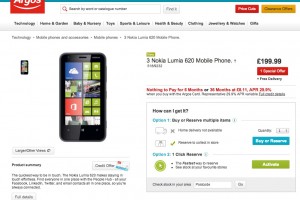 Nokia Lumia 620 available at Argos (UK/Ireland), coming to Carphone Warehouse in February