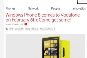 Nokia Lumia 920 coming to Vodafone UK on Wednesday (820 and 620 too!)
