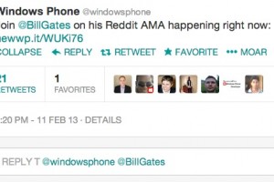 RT @WindowsPhone: Join @BillGates on his Reddit AMA happening right now