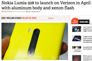 Aluminium Nokia Lumia 928 with Xenon Flash coming to Verizon launching in April