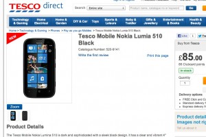 Nokia Lumia 510 jumps in to Tesco at only Â£85 (‘lumiNa’ :/)