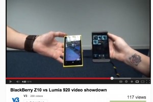 Video: V3 tests Nokia Lumia 920 against BlackBerry’s Z10. Z10 fails, stutters and freezes all around.