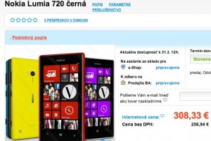 Nokia Lumia 720 available for â‚¬308.33 in Slovakia