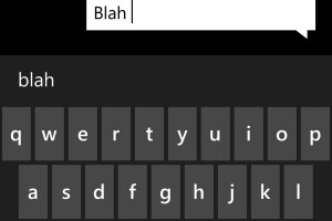 Interesting WP keyboard predictive text suggestions.