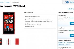 Red Nokia Lumia 720 and Nokia Lumia 520 available on O2-UK