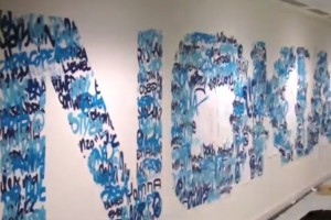 Weekend Watch: Nokia’s twitter follower list into wall art – did you make it? :)