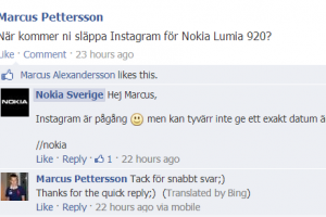 Nokia Sweden accidentally reveals Instagram for WP? (Will it be Lumia exclusive with Nokia Lumia 928 launch next week?)