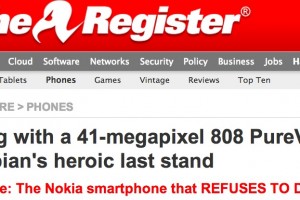 The Register: Nokia 808 PureView, 41MP Symbian’s heroic last stand, the smartphone that refuses to die