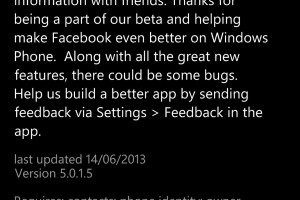 Lumiappdates: Facebook Beta v5.0.1.5