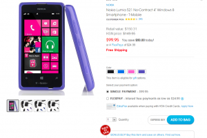 Lumia 521 Insanely Price at $80 (HSN)