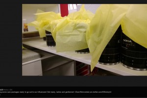 @NokiaUS’s care packages for Influencers #ZoomReinvented (US only) shaped like Nokia DSLR lenses