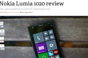 TheVerge Nokia Lumia 1020 review:”it felt like the future; The Camera Phone to End all Camera Phones” >808?