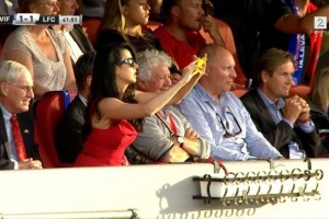 Spotted: Liverpool FC/Boston Red Sox Owner’s stylish Wife, Linda Pizzuti with a yellow Nokia Lumia 1020