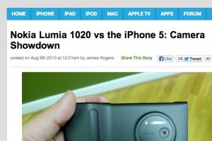 iSource compares cameras of Nokia Lumia 1020 with iPhone 5, “As much as I like the iPhone, the 1020 bests it”