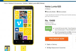 4.7″ Nokia Lumia 625 available in Flipkart India for Rs 19499