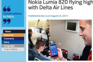 Delta Airlines chooses 19,000 Nokia Lumia 820s for use by their Flight Attendants – comes with Card Swipe accessory