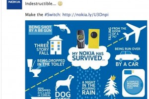 Nokia Infographic: “Indestructible… My NOKIA has survived….”