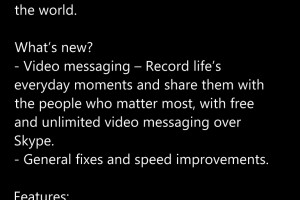 Skype for WP8 updated; gets video messaging