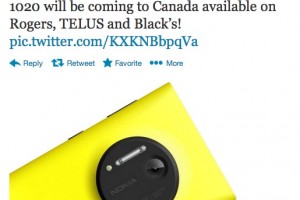 Nokia Canada: Lumia 1020 will be coming to Canada available on Rogers, TELUS and Blackâ€™s!