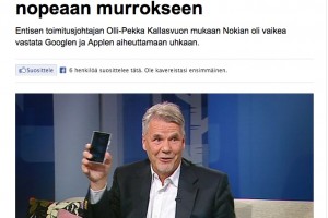 OPK: Nokia couldn’t have continued with Symbian – Nokia was in a difficult position between Apple and Google