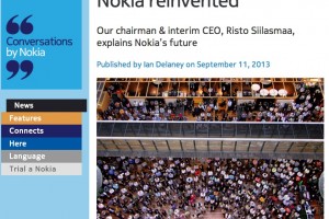 Nokia interim CEO, Risto Siilasmaa, explains Nokiaâ€™s future – Nokia Reinvented – the future of the next 150 years