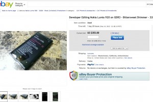 Developer Edition Nokia Lumia 920 with GDR3 Bittersweet Shimmer on eBay