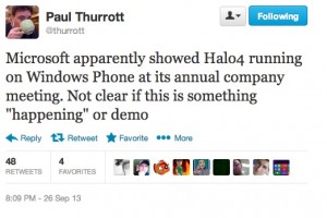 MS testing out Halo 4 on Windows Phone – Azure based