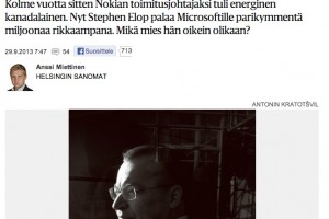 Helsingin Sanomat on Stephen Elop