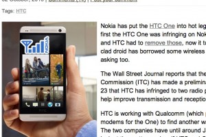 HTC One infringing on Nokia technology patents again